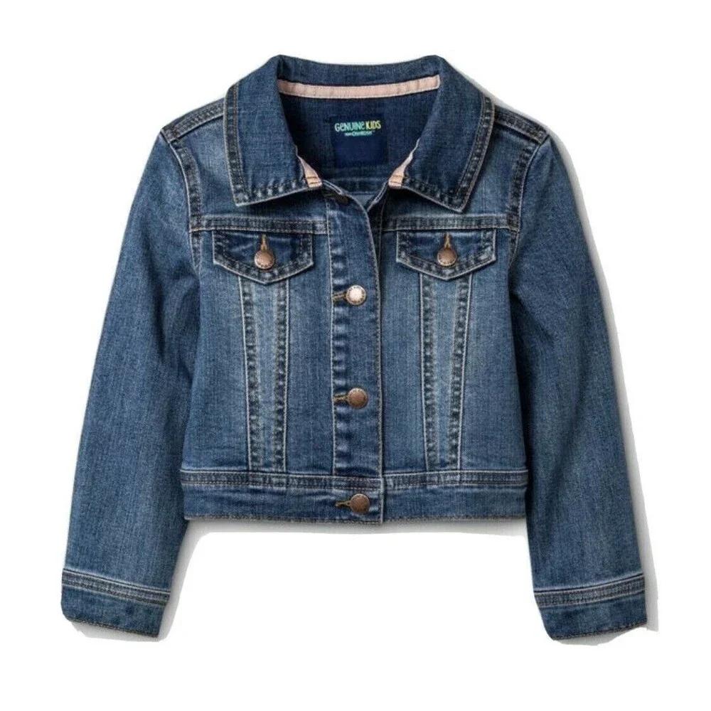 Genuine Kids From Oshkosh Girls Toddler Jean Denim Jacket 3T Casual Cute